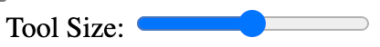 Visual of Tool Slider